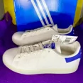 thumbnail image 1 of Mens Adi-das Stan Smith PrimeBlue Canvas Shoes White Blue FX5591 NWB, 1 of 6