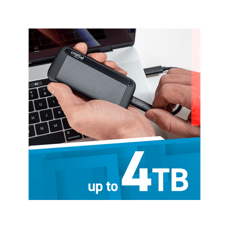 Crucial - X8 1TB External USB-C 3.2 Gen 2/USB-A Portable SSD