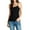 BLACK, variant on Women Cami Built-in Shelf Bra Adjstable Strap Camisole Tank Top (Junior Sizes)