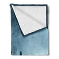 thumbnail image 2 of Horror House Soft Flannel Fleece Blanket, Mysterious Women in Foggy Forest Bushes Nightmare Haze Lady Scary Hell Work of Art, Cozy Plush for Indoor and Outdoor Use, 50" x 60", Blue, by Ambesonne, 2 of 5