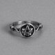 thumbnail image 3 of Anillo de amuleto Anillo de estrella de cinco puntas Anillo gótico de protección para mujeres y niñas, 3 of 4