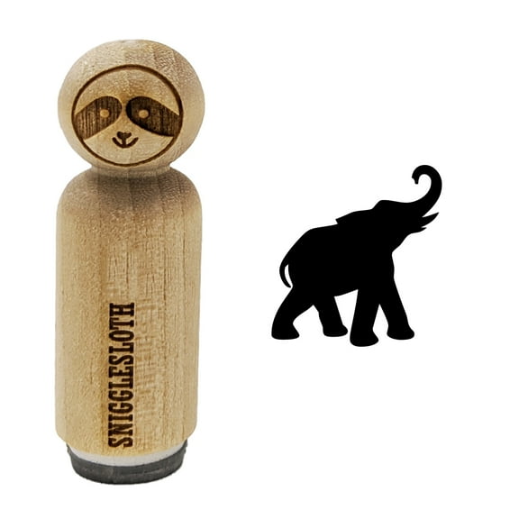 Elephant Trumpeting Solid Rubber Stamp for Scrapbooking Crafting Stamping - Mini 1/2 Inch