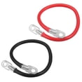 thumbnail image 1 of 1 par de cables inversores de batería de cobre, calibre 4 AWG, cable de batería de 18 pulgadas, universal para coche, vehículo, RV, aplicación solar, duradero, cobre puro, negro, rojo, con anillo de 3/8 pulgadas. Unique Bargains terminales de bateria automotriz, 1 of 7