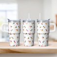thumbnail image 2 of 20oz Chicken Pattern Tumbler with Handle Charming Birthday Christmas Gift for Chicken Lovers Women Men Insulated Travel Mug Fits Car Cup Holders Comfortable Grip Easy to Carry Errands Trips, 2 of 6