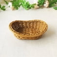 thumbnail image 3 of AMERTEER Oval Curved Rattan Wicker Woven Serving Baskets For Bread Fruit Vegetables Restaurant Serving Tabletop Display Baskets, 3 of 8