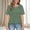 001_Light Green, variant on Ladies Tops and Blouses Solid Color Mesh Cutout Patchwork Breathable Round Neck Short Sleeve Tee Summer Tops
