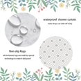 thumbnail image 6 of 4 Pcs Bathroom Shower Curtain Set Navy Rose Shower Curtain Bathroom Sets Valentine's Day Shower Curtain Sets with Rugs(Bath Mat,U Shape and Toilet Lid Cover Mat) and 12 Hooks,72 x 72 Inch, 6 of 7