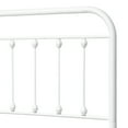 thumbnail image 4 of Queen Size Metal Platform Bed Frame, Victorian Style Bed Frame with Headboard, Footboard, Under Bed Storage, No Box Spring Needed, White, 4 of 9