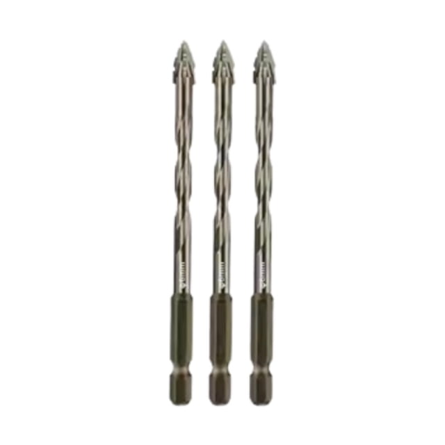 3 brocas excéntricas de flauta para el hogar, brocas de cabeza sesgada. 6 mm