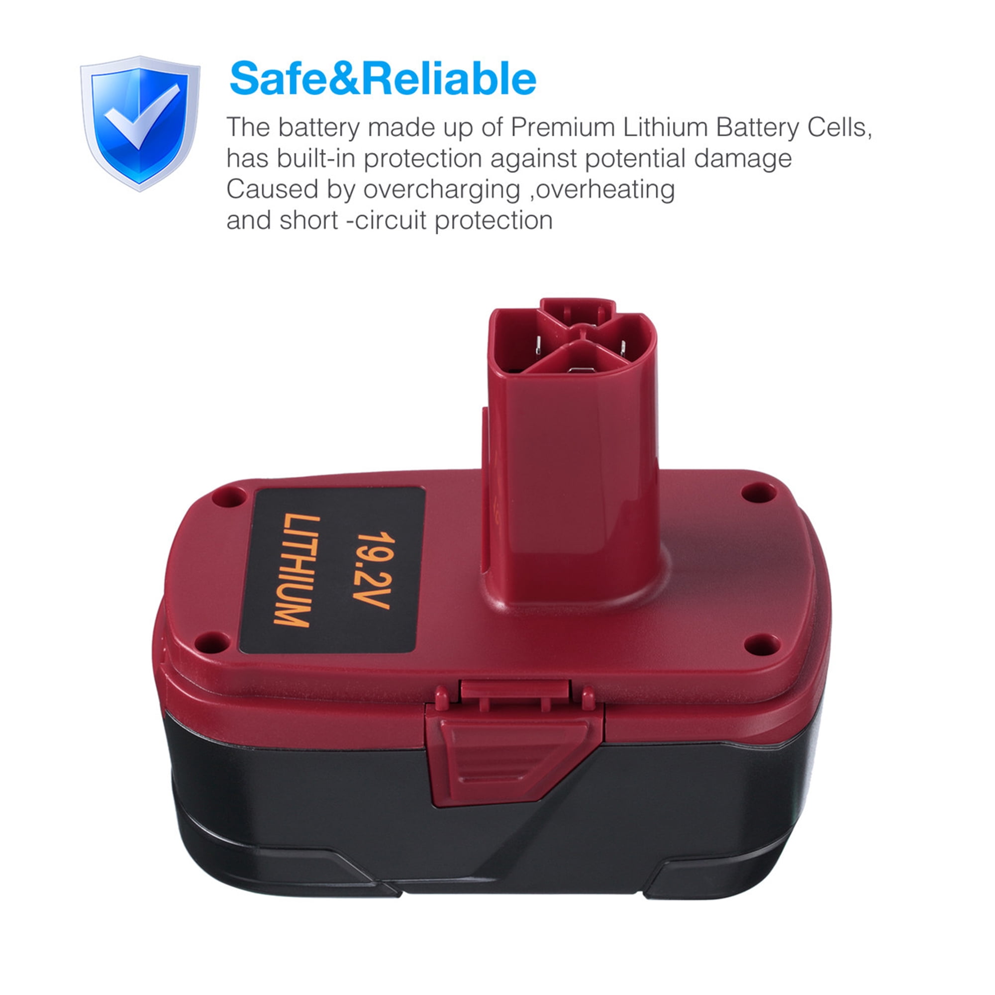 2-Pack 19.2 Volt 4000mAh Replacement Battery for Craftsman C3 XCP 130211004  315.115410 315.11485 Power Tools - Walmart.com