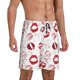thumbnail image 2 of Balery Red Lips Pantalones cortos de pijama de punto de algodón para hombre con cinturilla y bolsillos-4X-Large, 2 of 6