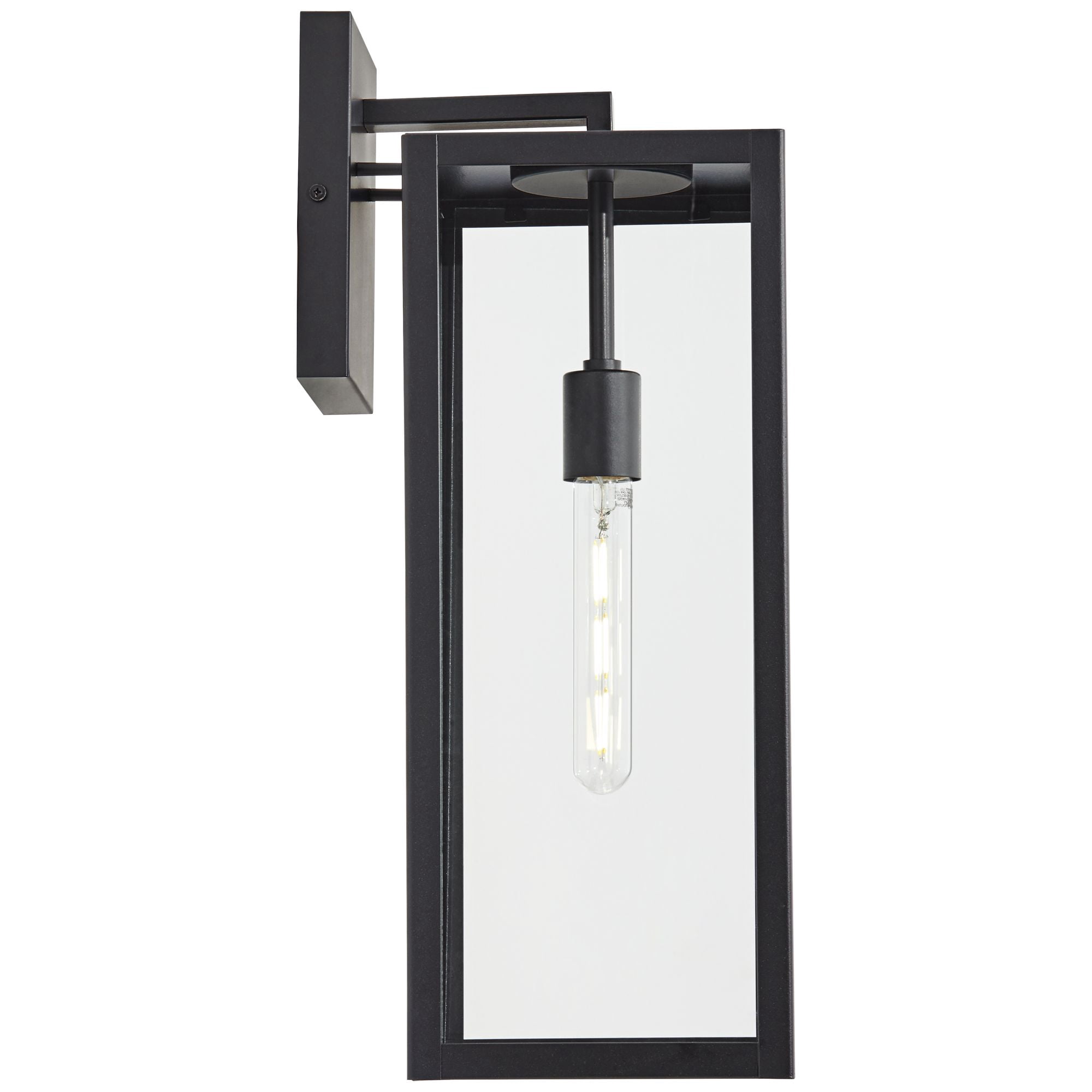John Timberland Titan Modern Outdoor Wall Light Fixture Mystic Black 20" Clear Glass for Post Exterior Barn Deck House Porch Yard Patio Home Outside
