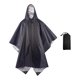 thumbnail image 4 of Encuaderna de lluvia encapuchada cubierta de lluvia portátil reutilizable para hombres mujeres adultas al aire libre Negro, 4 of 8