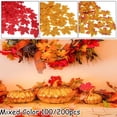 thumbnail image 2 of Yannee 100 Pcs Autumn Maple Leaf Fall Fake Silk Leaves Fadeless Artificial Flower Craft Wedding Party Decor, 2 of 14