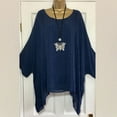 thumbnail image 1 of CHOK Blouse Ample Rétro à Manches Courtes et Col Rond pour Femmes Été, 1 of 4