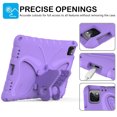 thumbnail image 3 of Allytechgroup iPad Pro 11 1st 2nd 3rd 4th Gen Case 2022/2021/2020/2018, [NOT for 2024 Model] Butterfly Design Kids Friendly Shockproof Kickstand EVA Shoulder Strap Bumper Lightweight, Lightpurple, 3 of 8