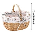 thumbnail image 3 of Fokuz Handwoven Picnic For Outdoor Dining Natural Food Storage Container With Handle, 3 of 6