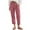 Red, variant on YUGYXL Plus Size Linen Pants for Women Button Up Stretch Waist Office Pants Summer Trendy Straight Business Pants with Big Pockets Army Green XXXL