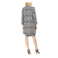 thumbnail image 2 of NATORI Womens Black Zippered Leopard Print Jewel Neck Knee Length Wear To Work Pencil Dress 14, 2 of 4