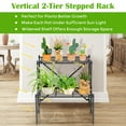thumbnail image 6 of Gymax 2-Tier Stair Style Metal Plant Stand Flower Pot Display Holder Indoor & Outdoor, 6 of 10
