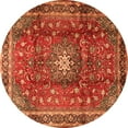 thumbnail image 1 of Ahgly Company Indoor Round Persian Orange Traditional Area Rugs, 4' Round, 1 of 1