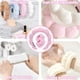 thumbnail image 4 of Diademas de spa para lavar la cara o juego de muñequeras de maquillaje, accesorios para el cabello para el cuidado de la piel para niñas (rosa), 4 of 5