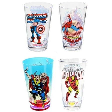 Spider Man Stadium Cup - Marvel Carnival Cups Set of 4: Iron Man, Spider-Man, Thor, Captain America