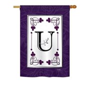 Breeze Decor - Classic N Initial Interests - Everyday Simply Beauty Impressions Decorative Vertical Garden Flag 13 x 18.5 Printed In USA