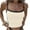 Beige, variant on Women's Fall Trends Shirts Round-neck Camisoles Sling Patchwork Backless Midriff-baring Vest Tank Tops Blouse T-shirt