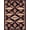Navy Blue Rust Terracotta, Pattern 15, variant on ODIKA Interlocking Zigzag Border Stripes Boho Bordered Herringbone Flowing Dynamic Pet Friendly & Kids Safe Bedside for Bedroom, Nursery, RV