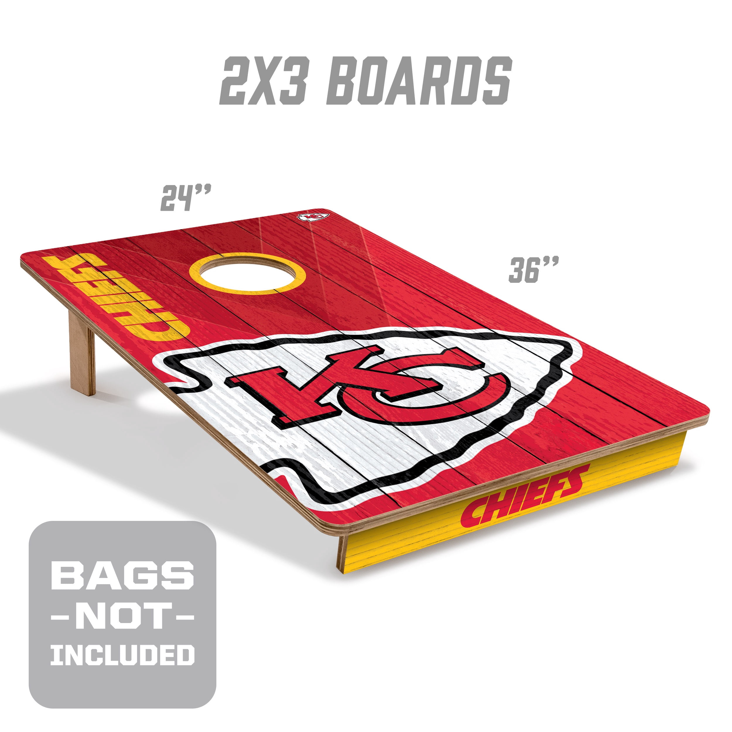 YouTheFan NFL Kansas City Chiefs 2' x 3' Cornhole Game No Bags