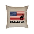 thumbnail image 1 of USA Olympic - Skeleton - Flag - Silhouette Decorative Linen Throw Cushion Pillow Case with Insert, 1 of 6