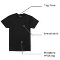 thumbnail image 4 of Stafford Dry + Cool Breathable Mesh Mens 4 Pack Short Sleeve Crew Neck Moisture Wicking T-Shirt Tall Black/Gray, 4 of 6
