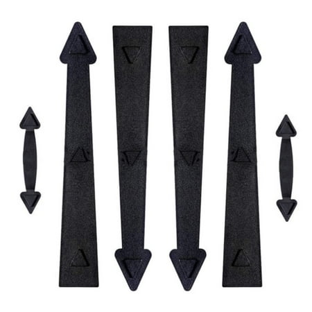

Magnetic Decorative Garage Door Curb Appeal Faux Hinges Handles Hardware Kit 6pcs/set