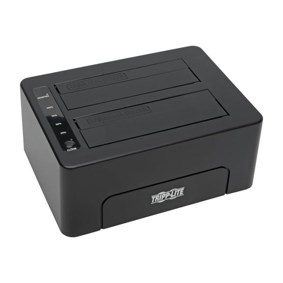 USB TO DUAL SATA HARD DRIVE DOCK W/ CLONING 2.5-3.5IN HDD