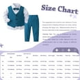 thumbnail image 3 of iiniim Little Boys Baby Gentleman Suit Pointed Hem Vest Bowtie Wedding Party Long Sleeves Shirt Pants Clothing Set, 3 of 7