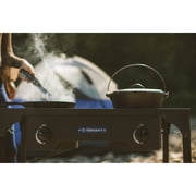 Stansport 2-Burner Base Camp Stove with Cast Iron Burners and Stand