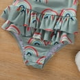 thumbnail image 3 of IROINNID Toddler Baby One-piece Sling Swimsuit Swimwear Summer Sleeveless Soild Printed Bathing Suit, 3 of 7