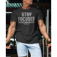thumbnail image 4 of Gymish Stay Focused Workout T-Shirt for Men – Funny Gym Shirt, Mens Gym TShirt, Motivational Fitness Tee, Gym Clothes for Men, 4 of 6