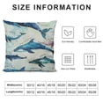 thumbnail image 5 of Qinduosi Sea Life Whale&amp;Shark Educational Ocean Animal Chart Reversible Throw Pillow Cover Pillowcase Fish Theme Inch Decor for Home Room Dorm Gifts for Sea Life Lovers Students White, 5 of 5