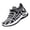 Gray, variant on Women's Flyknit Casual Sneakers, Colorful Walking Shoes, Lace Up Athletic Shoes, Women's Colorful Flyknit Mesh Casual Sneakers, Breathable Lace Up Walking Shoes for Daily, Workout, Coffee 6
