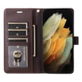 thumbnail image 4 of FOXDOCK Funda tipo Cartera para Samsung Galaxy S21 Ultra – Cubierta de Cuero PU con Múltiples Ranuras, Bolsillo para Efectivo y Correa de Muñeca, 4 of 6