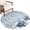 Blue, variant on Small Round Rug 3Ft, Thanksgiving Pumpkins Non-Slip Washable Circle Rugs Carpet, Fall Blue Eucalyptus Pastoral Floral Indoor Outdoor Rug Floor Mats Throw Runner for Bedroom Living Room Bathroom