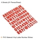 thumbnail image 3 of Kit de calcomanías de letras y números autoadhesivas de vinilo Uxcell, rojo, 81 piezas, 4 hojas, 3 of 5
