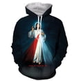thumbnail image 3 of Sudadera con capucha con estampado 3D de Jesús y fe cristiana, sudadera con gráficos modernos y modernos para hombre, ropa de calle informal, abrigos de ocio, 3 of 4