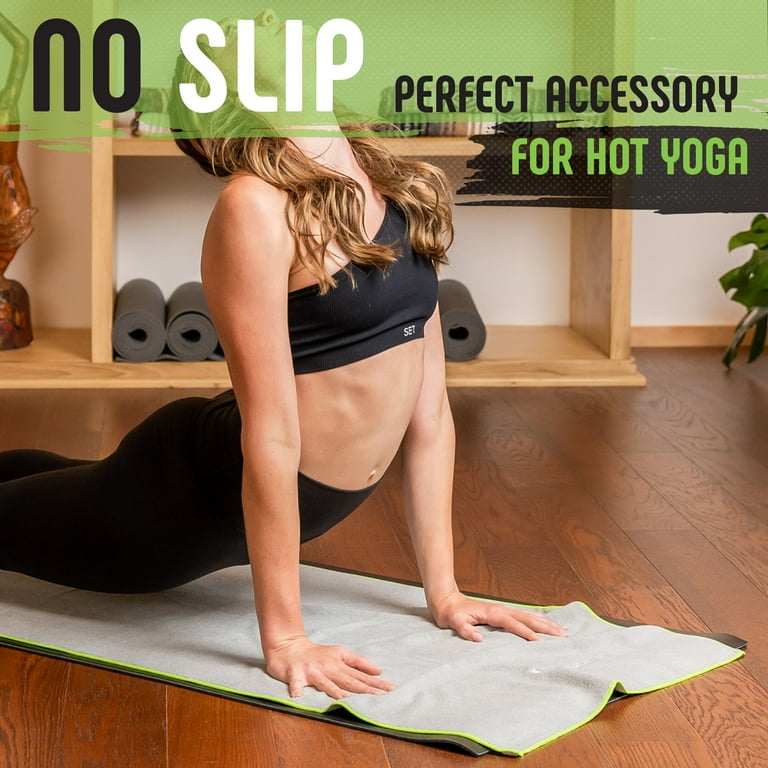 Gradient Fitness Yoga Towel for Yoga Mat 24 x 72 Non Slip Hot Yoga Towel Microfiber Washable