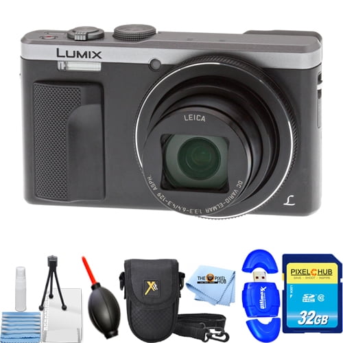 Nucleair hoofdonderwijzer Trein Panasonic Lumix DMC-ZS60 Digital Camera (Silver) STARTER BUNDLE -  Walmart.com