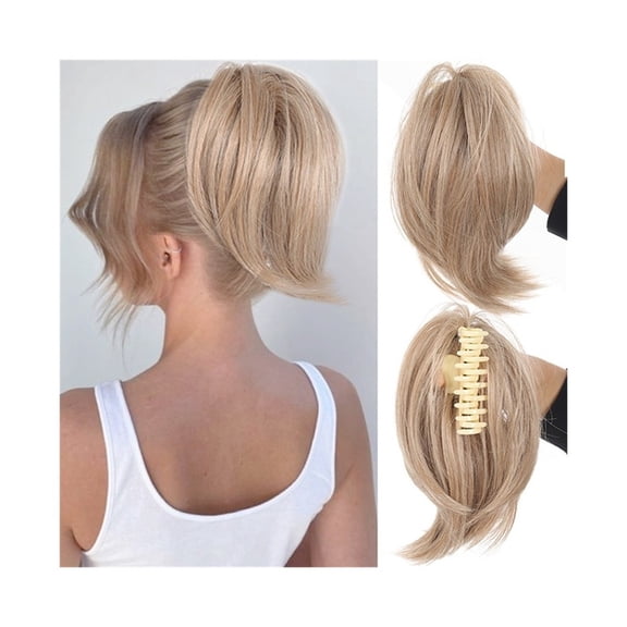 Synthetic Messy Bun Scrunchies Synthetic Straight Chignon Claw Clip in Ponytail Hairpiece