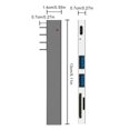 thumbnail image 4 of Matsuzay Ranura para lector de tarjetas TF Hub tipo C, divisor de oficina de aleación de aluminio de viaje, adaptador externo, reemplazo de Estaciones de acoplamiento para portátiles Gris-plata, 4 of 6