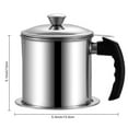 thumbnail image 6 of Callipe 1.4/1.9 L Stainless Steel Bacon Grease Saver Container with Fine Mesh Strainer Non-slip Bottom And Airtight Lid Cooking Oil Keeper Pot for Kitchen, 6 of 8